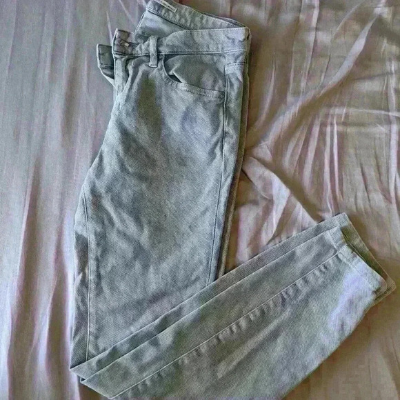 Zara, low-rise jeans, light  grey, size 2 - Picture 1 of 7